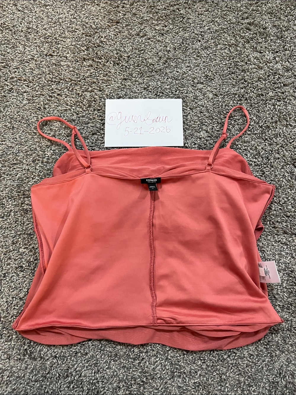 Express Body Contour Ruched Mesh Top - Picture 5 of 10